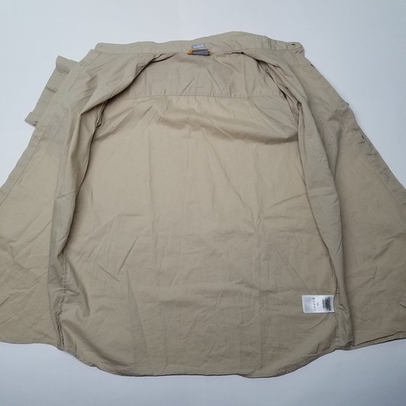 Columbia Khaki Button Down Outdoor Top Shirt XL - Picture 6 of 10